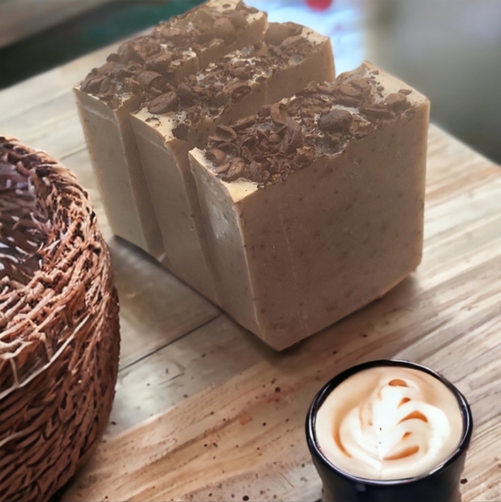 Cocoa Cappuccino Handcrafted Castor Oil Blend Soap Set of Three Orchid & Vine